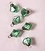 Luna Bazaar Mercury Glass Mini Ornaments (1 to 1.5-inch, Vintage Green, Elizabeth Design, Set of 6) -Great Gift Idea, Vintage-Style Decorations for Christmas, Special Occasions, Home Decor and Parties