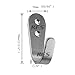 KES SUS 304 Stainless Steel Storage Organizer Hook Bathroom Single Robe Towel Coat Hook Rustproof Kitchen Utensil Utility Hanger Solid Metal Heavy Duty Wall Mount, Brushed Finish 10 Pack, A2062-P10