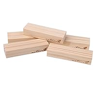 Elegantday Wooden Place Card Holders Note Clip Stand Table Number Place Name Memo Photo Table Décor 5 PCS (M,Cuboid)