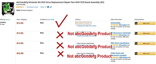 abcGoodefg Nintendo Wii DVD Drive Replacement Repair Part With PCB Board Assembly (#2)