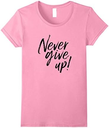 Womens Laughing Hyena Co: Never Give Up T-Shirt XL Pink