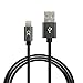 Akiko Aluminum Head Lightning 8-Pin to USB Cable - 6.3 Feet (2 Meters) – 2 Pack - Black and White