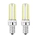 Rayhoo 2pcs E12 Base LED Bulb 104-SMD LEDs White Light 4 Watt AC 110V Lamps Equivalent to 30W Halogen Track Bulb Replacement LED Bulbs,6000-6500K, 300-320LM