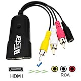 HDMI to Composite Male RCA CVBS Audio Video Converter HDMI2AV Adapter Support NTSC PAL 1080P for PS4 PC VCR