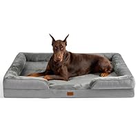 Bedsure XXL Orthopedic Dog Bed for Extra Large Dogs - Washable Giant Dog Cat Bed Waterproof, Comfort Dogs Couch Sofa with Washable Removable Cover, Pet Bed with Nonskid Bottom, Grey, 52
