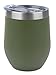 PIKE Wine Tumbler with Lid, 12oz - Double Wall Stainless Steel Vacuum Insulated Outdoor Cup for Wine, Coffee, Cocktails - Gift Box - Keeps Cold 9 Hrs Hot 3 hrs, Olive