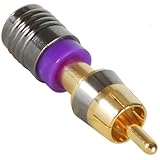 F-Conn Gold RCA Male Connector RGB 22-24 Ga. 5 Pcs.