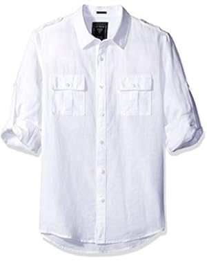 Men's Walker Linen Military Shirt