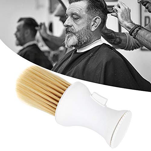 Cleaning Brush for Barbers Salons, Soft Duster Brush Face Neck Powder Storage Styling Dust Cleaning Tool - White