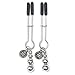 Fifty Shades of Grey The Pinch Nipple Clamps - Adjustable Weight Metal Nipple Clamps for Sex Pleasure - Silicone Coated Clip - Includes Satin Bag - Silver