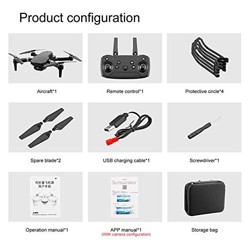 E58 Pro Drohne mit Kamera 4K/1080P HD WiFi FPV RC Pocket Quadrocopter App-Steuerung Automatische Start/Landung… – Bild 3
