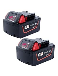 Epowon - Batería de 5 Ah para Milwaukee 18 V M18 XC 48 11 1840 48 11 1815 48 11 1820 48 11 1850 48 11 1852 batería de iones de litio 18 V de calibre de combustible