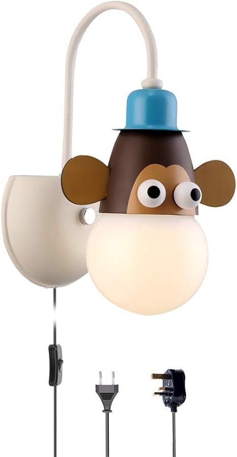 Moderne Kinder Wandleuchte Mit Schalter Kreative Karikatur Design