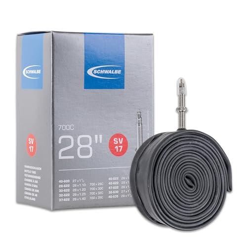 Schwalbe Bicycle Inner Tube No. 17 – Trekking & City Inner Tube 28 Inch (ETRTO 28/47-622/635) – Valve SV 40 mm – Robust & Suitable for Everyday Use