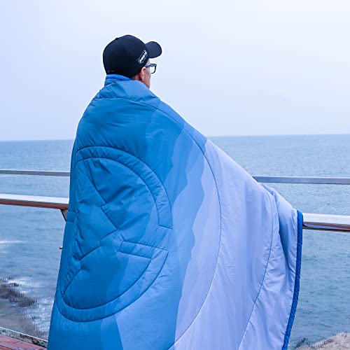 Kawagebo Kamp Sherpa Fleece Camping Blanket, Combined 2 IN 1 Ultra Soft