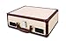 ION Audio Vinyl Motion Deluxe | Portable 3-Speed Belt-Drive Suitcase Turntable with Built-In Speakers (Cream-Leather Styling)