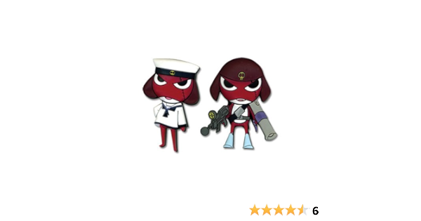 Amazon Com Great Eastern Entertainment Sgt Frog Sailor Giroro Mecha Giroro Pins Set Of 2 Toys Games
