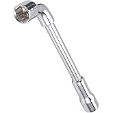 Auniwaig 17mm L-Shaped Hex Socket Wrench, Chrome Vanadium Steel, Silver Tone, 200mm