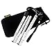 Ez2care Luxury Adjustable Folding Cane with Carrying Case, Black and White Geometric Pattern