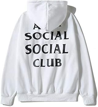 anti social club hoodie white