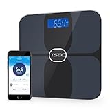 Bluetooth Smart Body Fat Scale Digital Weight Scale Body Composition Analyzer with ISO and Android App for Weight,Fat,Water,BMI,BMR,Muscle Mass,Bone Mass