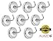 8pc ALAZCO Extra-Strong Magnetic Hook Set - 8 Lb Capacity Quality Chrome Plated For Tools, Keys. Towels, Utensils