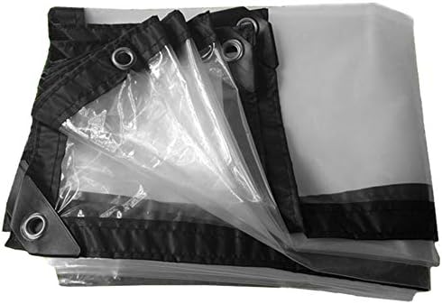 Tarpaulin Rainproof Thicken Transparent, Plastic Tarp with Grommets Greenhouse Garden Boat Pool Covers Tent Durable Outdoor (Size : 4x8M)