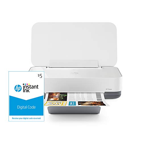 HP Tango Smart Home Printer – Designed for your Smartphone with Remote Wireless Printing,  works with Alexa and Instant Ink $5 Prepaid Code