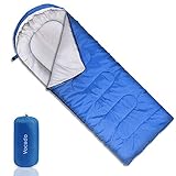 Vocado Sleeping Bag, Double Envelope Sleeping Bag, Indoor & Outdoor Use, Portable, Lightweight and Compact Sleeping Bags for Kids, Adults, Teens, 3-4 Seasons Camping, Hiking, Traveling, Backpacking