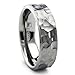 8MM Hammered Titanium Ring Wedding Band Matte Finish Sizes 8 to 13