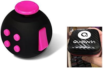 Qualwin 2017 Best NEW Upgraded Version Fidget Cube, Anti-anxiety and Depression Cube for Children and Adults (Pink/black)