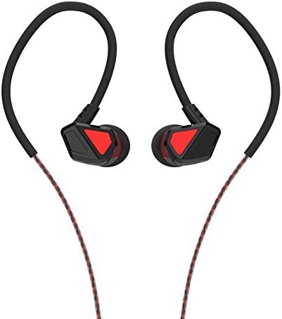 MekiCulture Wired Earbuds Noise Cancelling Earphones Sports headphones Stereo Sound In-ear Earbuds Noise Isolating Mic for iOS and Android Cellphone (Black)