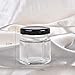 STARSIDE 30 pack 1.5 oz 50ml Mini Clear Glass Jam Jars for Jam, Honey,candies，Baby Foods, DIY Magnetic Spice Jars（Comes with black lids）