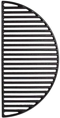 Dracarys Cast Iron Grill Cooking Grate Half Moon Big Green Egg Accessories Replacement Parts Can Work with Big Green Egg EGGspander System for Large Big Green Egg,Kamado Joe Classic Grill(18 inch)