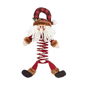 Northeast Home Plush Holiday Bouncy Door Hanger, 20-Inch (Santa)