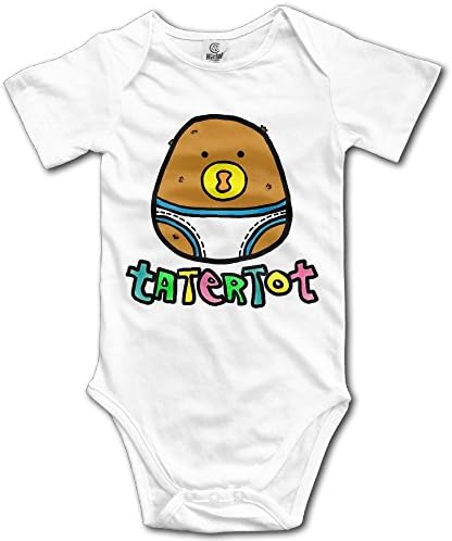 SDHIIWY Sleepy Tater Tot Comfortable Casual 100% Cotton Non Fading Short Sleeve Baby One-Piece Bodysuit Newborn Baby Bodysuit