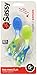 Sassy Less Mess Spoons, Blue/Green, 2 Count