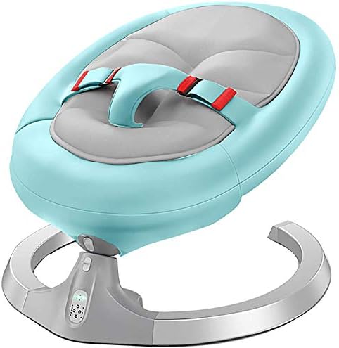バウンサー 電動バウンサー ベビースマートロッキングチェア 7スピード折りたたみデザイン電気バウンサーチェア 新生児のための無線bluetooth Music Babyコンフォートチェア 安全で安全 Color Blue