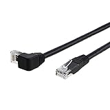 CableCreation Angle CAT6 Ethernet Patch Cable(6 Feet), Upward Angled LAN Cable with 50U