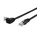 CableCreation CAT6 Ethernet Patch Cable RJ45 LAN Cable Gigabit Network Cord 90 Degree Upward Angled,Bandwidth up to 250MHz 1Gbps for PC, Router, Modem, Printer, Xbox, PS4, PS3-3.3 Feet,Black