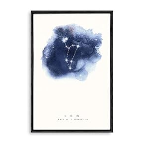 Framed Canvas Wall Art - Constellation Leo - Giclee Painting Wall Art for Bedroom Living Room Home Decoration - 16x24 inches