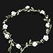 KOLIGHT Fashion for Bohemian Style Wedding Bride Bridal Headdress Floral Flower Garland Headwear Headbands (White)