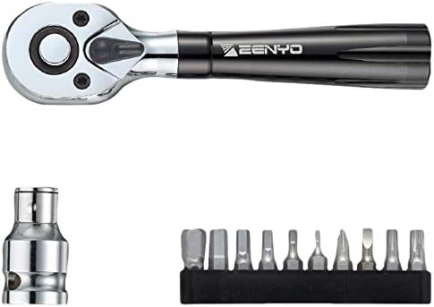 Zenyo ZR10A 10 Bit Ratcheting Screwdriver with 3/8" Adapter