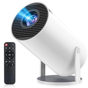 プロジェクター 家庭用 超小型 270°回転 高輝度 1080P 天井投影 Wi-Fi6大画面 Android TV搭載(ホワイト)