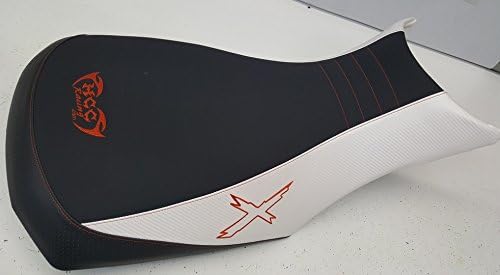 Can Am XMR Outlander 1000 fits 2012 and up(Gen 2) - black gripper/white carbon/black perforated back X/logo/stitching can am red