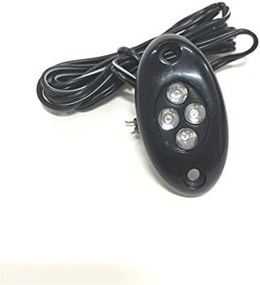 (4) Black housing 12v 4 LED Motorcycle Plate Light License Number Light