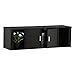 Yaheetech Wall Mounted Wooden Floating Desk with Hutch Storage Shelves Home Office Organizer, Black Brown