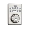 Kwikset 92640-001 Contemporary Electronic Keypad Single Cylinder Deadbolt with 1-Touch Motorized Locking, Satin Nickel