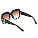 MEETSUN Oversized Square Sunglasses For Women Multi Tinted Frame Designer Fashion Shades (C2, 70)
