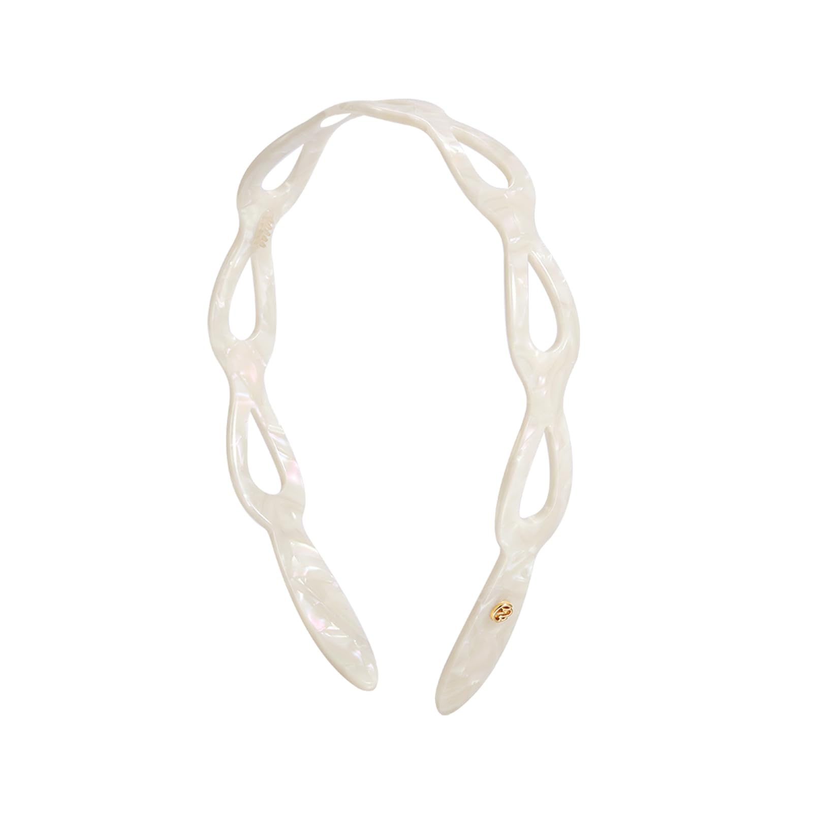 Photo 1 of EVITA PERONI Headbands for Women Non Slip Acetate Hollow Design High-grade and Fashionable Headbands Women's Hair with Teeth Comfort Hairband - White